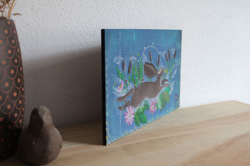 Meadow Hare, wild freedom painting 