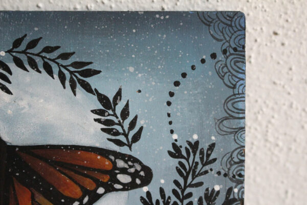 Monarch butterfly, traveling insect painting