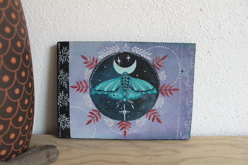 Moth, nocturnal insect painting