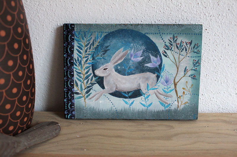 Winter Hare, strength and resilience painting 