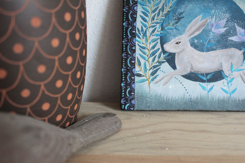 Winter Hare, strength and resilience painting 